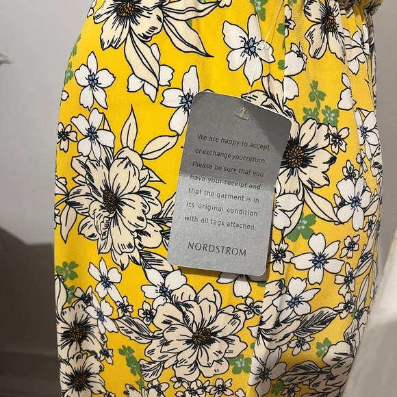Maggy London Floral Print Yellow A-Line Dress - Picture 5 of 14
